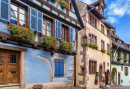 Historic Houses in Riquewihr, Alsace, France