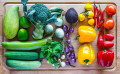 Assorted Vegetables on a Wooden Board