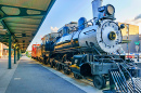 Locomotive at Lincoln Station in Nebraska, USA