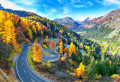 View of Maloja Pass in Autumn, Switzerland