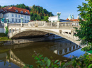 Dragon Bridge over the Ljubljanica River, Slovenia