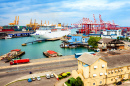 Port of Colombo on the Kelani River, Sri Lanka