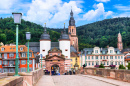 Famous Karl Theodor Bridge in Heidelberg, Germany