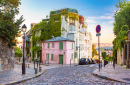 Montmartre District in Paris at Dawn, France