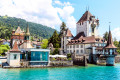 Oberhofen Castle on Lake Thun, Switzerland