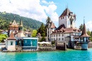 Oberhofen Castle on Lake Thun, Switzerland