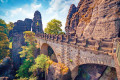 Saxon Switzerland National Park with Bastei Bridge