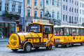 Tourist Train on the Central Square of Lviv