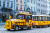 Tourist Train on the Central Square of Lviv