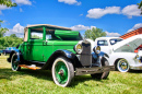 Green Antique Chevy Coupe, Grand Ledge, MI, USA