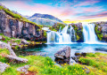 View of Kirkjufellsfoss Waterfall, Iceland