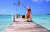 Girl on a Wooden Pier, Exuma, Bahamas