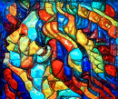 Female Face Stained Glass