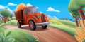 Farm Van among Fields