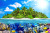 Tropical Atoll and Amazing Underwater World