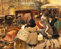 Three Parisian Women Trying to Catch a Cab