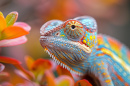 Close-Up of a Chameleon in the Wild