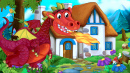 Funny Dragon in the Forest Village
