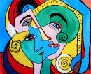 Three-Eyed, Abstract Painting