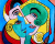 Three-Eyed, Abstract Painting