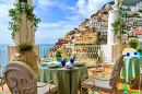 Beautiful View from a Restaurant in Positano