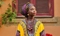 Portrait of a Young Woman in Traditional Dress