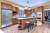 Kitchen in a Modern Home with Oak Cabinets