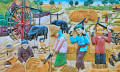 Stone Carving on a Wall in Bangkok, Thailand