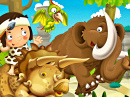 Stone Age Cartoon Scene
