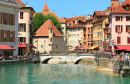 The Thiou River in the historic centre of Annecy