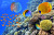 Underwater World with Corals and Tropical Fish