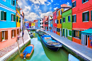 Burano Island Canal, Venice, Italy