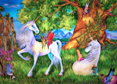 Unicorns and Elves in a Fairy Forest