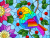 Stained Glass Window with a Bird