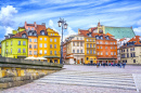 Castle Square in Warsaw Old Town, Poland