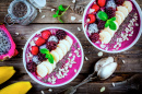 Healthy Smoothie with Fruits, Berries and Seeds