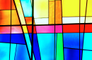 Stained Glass Window in Gaspe, Quebec, Canada