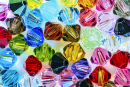Macro of Multicolored Crystal Beads