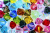 Macro of Multicolored Crystal Beads