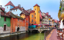 The Thiou River in the old Town of Annecy, France