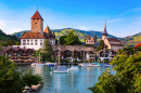 Spiez Castle on Lake Thun, Switzerland