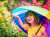 Happy Child in the Rain