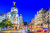Gran Via Street at Dusk, Madrid, Spain