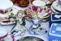 Porcelain Figurines at a Street Market