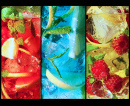 Macro Shot of Colorful Cocktail Drinks
