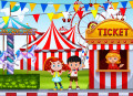 Children at the Circus Ticket Booth