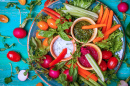 Crudités with Three Different Dips