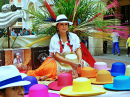 A Young Woman Weaving Hats in Cuenca, Ecuador