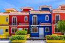 Brightly Colored Houses in the Dominican Republic
