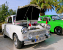 White Trabant Sedan Classic in Cesenatico, Italy